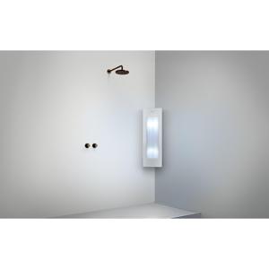 Sunshower Round Small Plus infrarood en UV licht opbouw incl. Installatieset hoek 95x33x25cm White S0600-S0101-SML0800