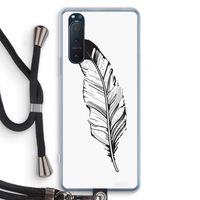 Pluim: Sony Xperia 5 II Transparant Hoesje met koord