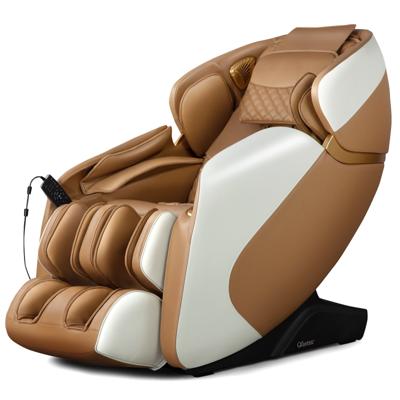 Hele Lichaam Massagestoel Zero Gravity SL Track Massagestoel met Luchtcompressie en Verwarming Lichtbruin