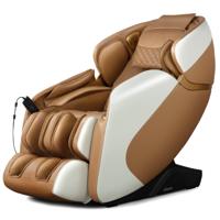 Hele Lichaam Massagestoel Zero Gravity SL Track Massagestoel met Luchtcompressie en Verwarming Lichtbruin
