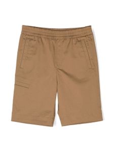 Moncler Enfant short à patch logo - Marron