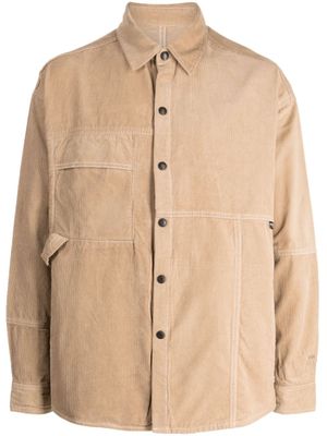 izzue chemise côtelée à manches longues - Marron