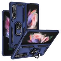 Samsung Galaxy Z Fold3 5G Hybrid Case met Metalen Standaard - Blauw - thumbnail