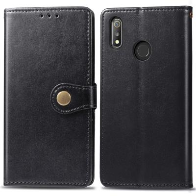 Retro effen kleur lederen gesp mobiele telefoon bescherming lederen draagtas met Lanyard & fotolijstjes & kaartsleuf & portemonnee & beugel functie vo