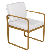Fermob Bellevie dining armchair tuinstoel Gingerbread - Off-White