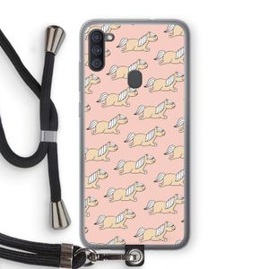 Ponys: Samsung Galaxy A11 Transparant Hoesje met koord