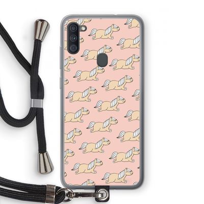Ponys: Samsung Galaxy A11 Transparant Hoesje met koord