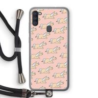 Ponys: Samsung Galaxy A11 Transparant Hoesje met koord