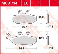TRW Remblokken, en remschoenen voor de moto, MCB734 Allround organisch