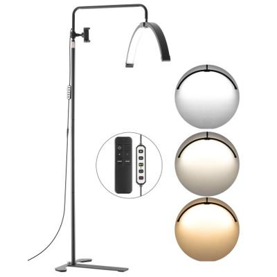 VEVOR Dimbare LED Vloerlamp Wimperlicht Halve Maan Licht 40W 181cm Hoogte Zwart