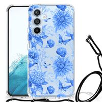 Case voor Samsung Galaxy A54 5G Flowers Blue