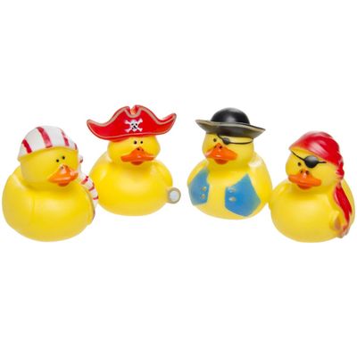 8x Badeendjes piraten badspeelgoed 5 cm