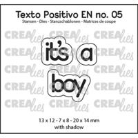 Crealies • texto positivo stans it's a boy