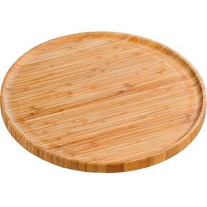 Kesper Bamboe houten serveerplank rond - Dia 32 cm - Serveerplateau - Kaasplank/kaasplateau