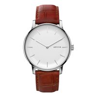 ARTUUR Cedar - Polshorloge - Bruin Croco