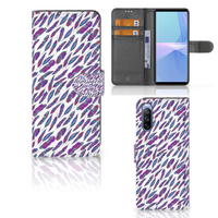 Sony Xperia 10 III Telefoon Hoesje Feathers Color - thumbnail