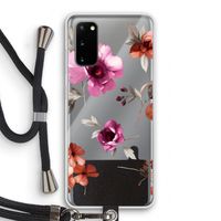 Geschilderde bloemen: Samsung Galaxy S20 Transparant Hoesje met koord