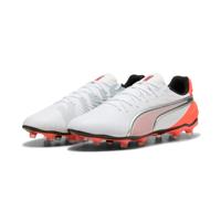PUMA King Match Gras / Kunstgras Voetbalschoenen (MG) Wit Felrood Zwart