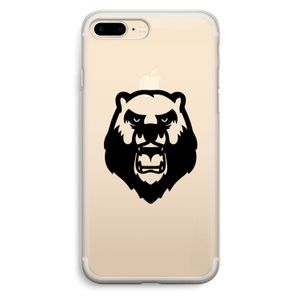 Angry Bear (black): iPhone 7 Plus Transparant Hoesje