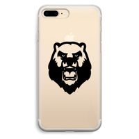 Angry Bear (black): iPhone 7 Plus Transparant Hoesje