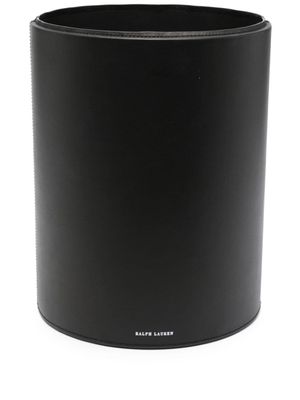 Ralph Lauren Home poubelle Brennan en cuir - Noir