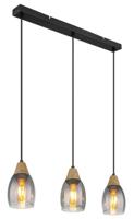 Globo 3-lichts hanglampReid smoke glas - 15706-3H