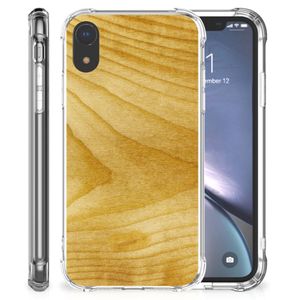 Apple iPhone Xr Stevig Telefoonhoesje Licht Hout