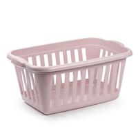Wasmand - roze - kunststof - 40 liter - 60 x 40 x 26 cm - manden voor wasgoed - huishouden