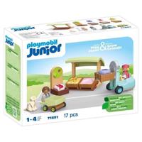 PLAYMOBIL JUNIOR - 71691 - Biologische groente- en fruitkraam