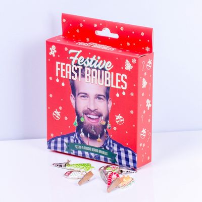 Baard kerstballen (set van 9)