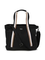 BOSS Kidswear logo-appliqué canvas changing bag - Noir