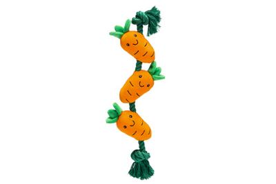 Beeztees Beeztees Paas Flostouw Wortel Katoen/Pluche Groen