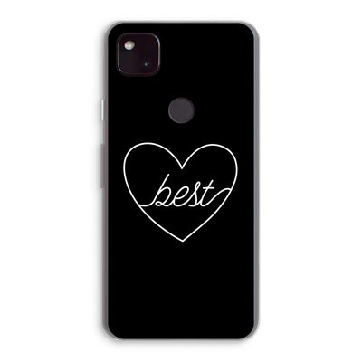 Best heart black: Google Pixel 4a 5G Transparant Hoesje