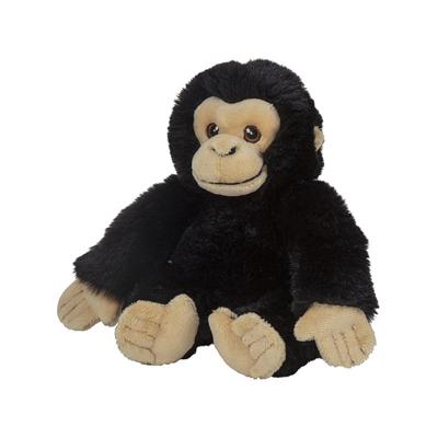 Nature Planet Pluche Chimpansee knuffel - 16 cm - zwart Nature Planet Pluche Chimpansee knuffel - 16 cm - zwart