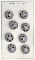 Go Handmade Kogelrammelaars 24mm Grey (8 stuks) - thumbnail