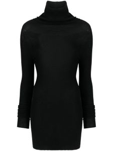 Rick Owens pull en laine vierge à col roulé - Noir