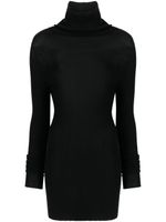 Rick Owens pull en laine vierge à col roulé - Noir