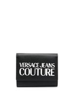 Versace Jeans Couture portefeuille en cuir à plaque logo - Noir