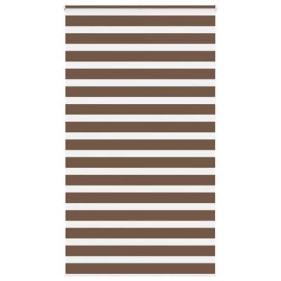 VidaXL Zebra rolgordijn 120x200 cm stofbreedte 115,9cm polyester bruin