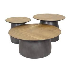 Hoyz Collection - Salontafel Infinite - Teakhout Fineer - Set van 3