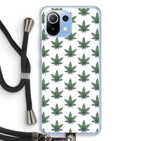 Weed: Xiaomi Mi 11 Lite Transparant Hoesje met koord Weed: Xiaomi Mi 11 Lite Transparant Hoesje met koord