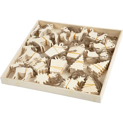 Creativ Company Ornamenten, afm 7-9 cm, dikte 4 mm, 90 stuk/ 1 doos