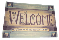 Deurmat Welcome met bewerkte rand Deurmat Welcome met bewerkte rand