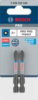 Bosch Accessoires PRO Phillips slagschroefbit | PH2 | 55 mm | 2-delig - 2608522520