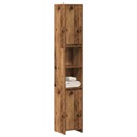 Badkamerkast 30x30x183,5 cm bewerkt hout oud houtkleurig Badkamerkast 30x30x183,5 cm bewerkt hout oud houtkleurig