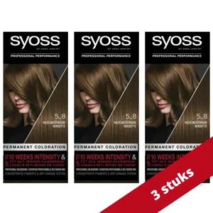 Syoss Classic Haarverf 5-8 Hazelnut Brown - Voordeelverpakking - 3 stuks