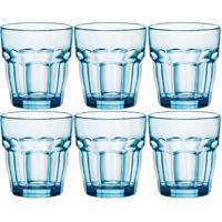 Bormioli Rocco water drinkglazen - 6x stuks - blauw transparant - 270 ml - thumbnail