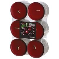 Geur theelichtjes/waxinelichtjes - Maxi - 12x - Cherry aroma - 8 branduren