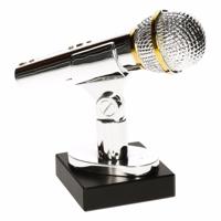 Trofee - Zang/zing/voice - winnaar - award/prijs - Microfoon - Karaoke - 15cm