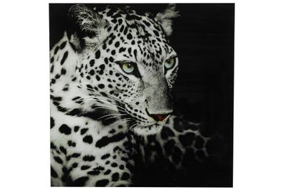 Schilderij luipaard C vk Wild life L zwart/wit-L0,4B80H80CM